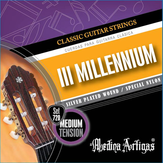 Set 720 Encordado III Millennium Series Plateado Guitarra Clásica