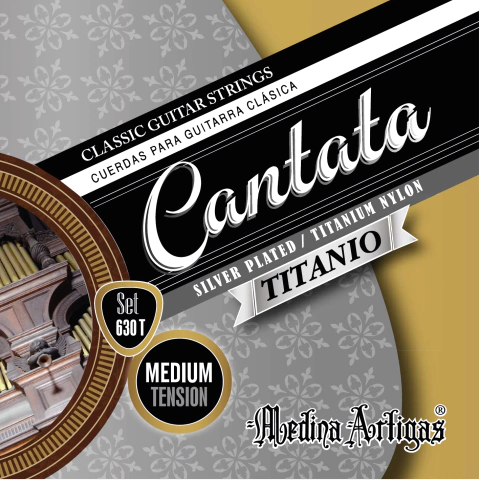 Encordado Cantata Titanio Plateado Guitarra Clásica Tensión Media